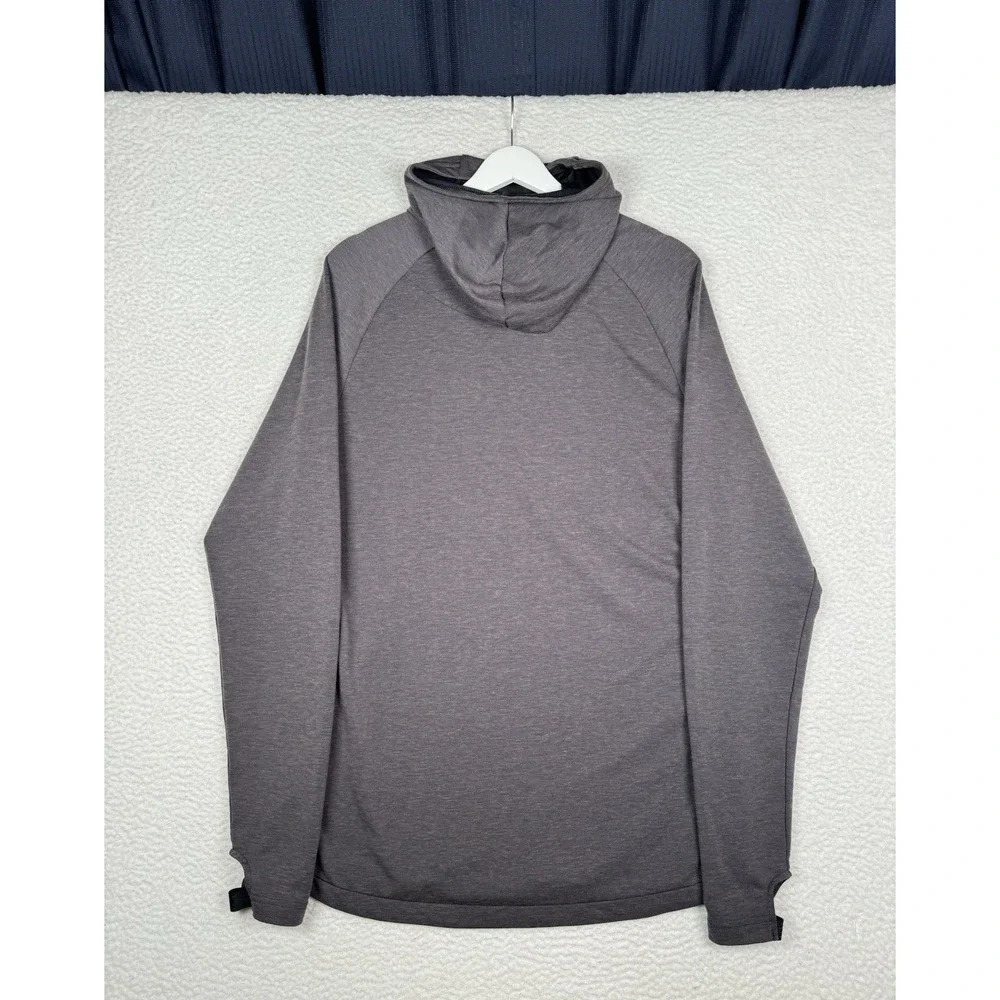 JORDAN Dri Fit Longsleeve Hooded Pullover Performance - Men's Large - Dark Gray